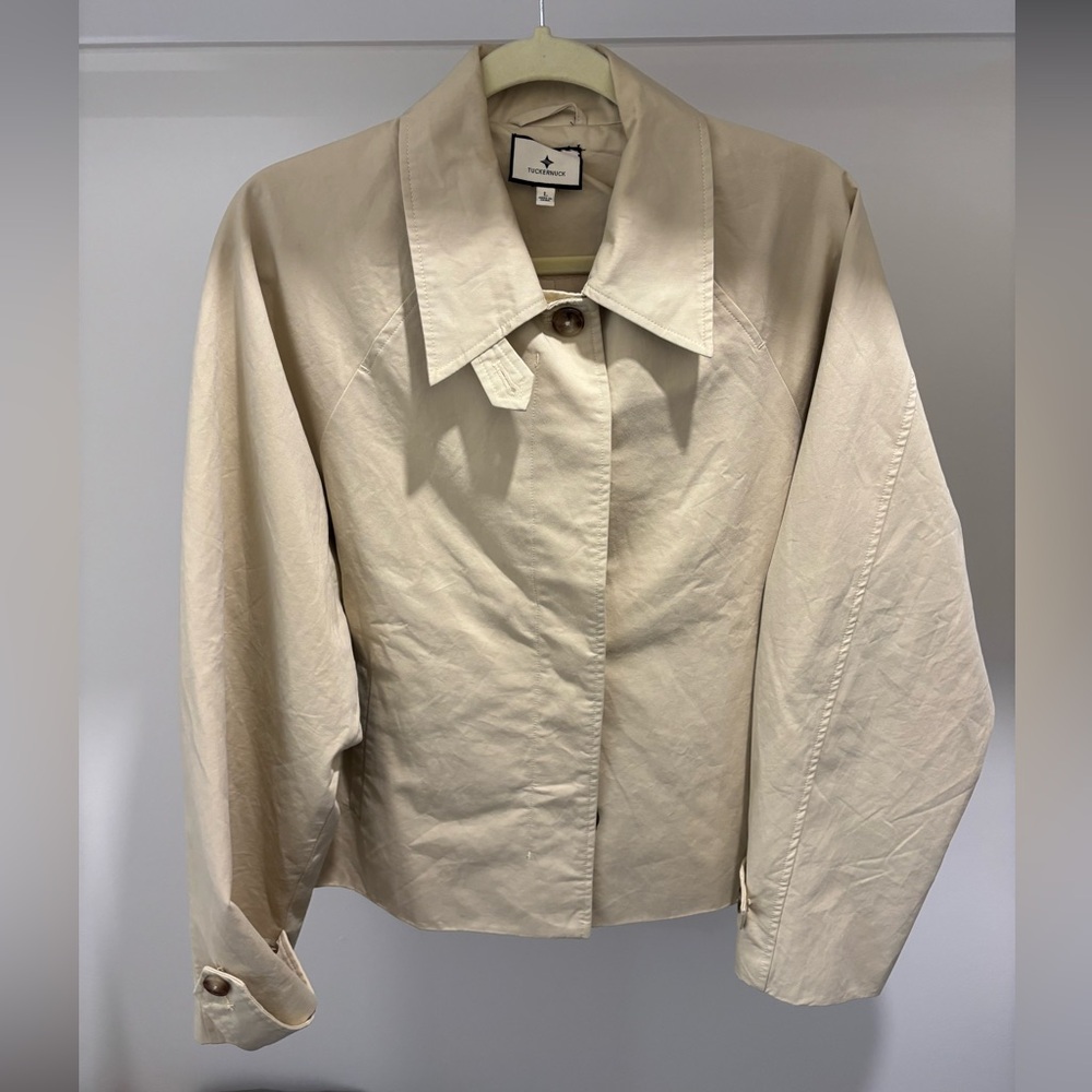 Tuckernuck Khaki Drew Short Trench Coat